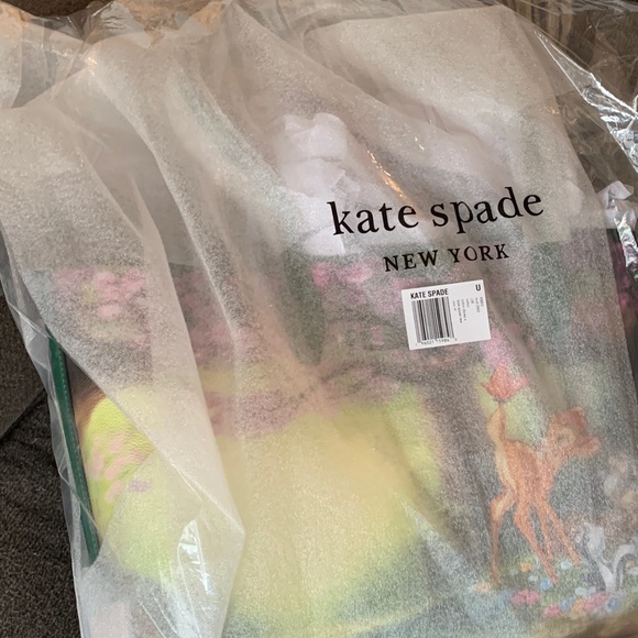 GORGEOUS😍Authentic KATE SPADE Coated leather/smooth leather BAMBI tote/wristlet - Picture 9 of 15